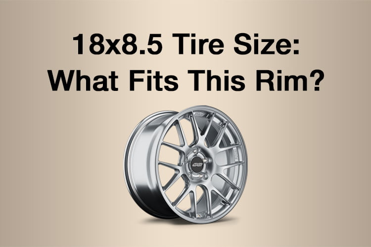 18x8.5 rim tire size