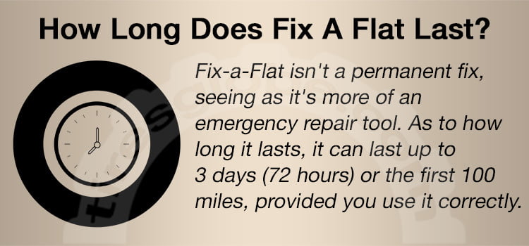 how long does fix a flat last